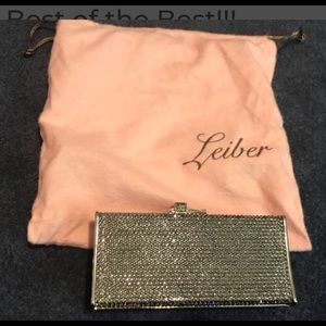 JUDITH LEIBER SWAROVSKI CRYSTAL  MINAUDIERE CLUTCH